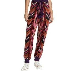 FARM Rio Red Striped Patches Sweater Pants